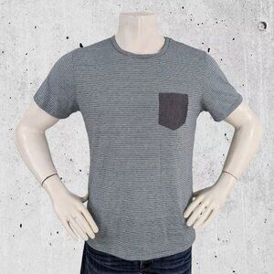 Marine Layer Shirt Size Medium Blue Small Striped Made in the USA